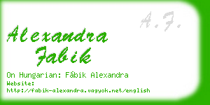 alexandra fabik business card