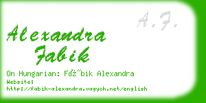 alexandra fabik business card